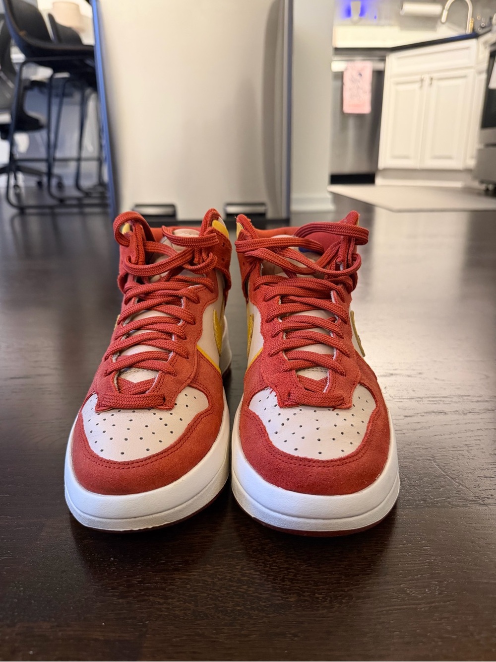 Nike Women's Dunk Red, White & Yellow Sneakers